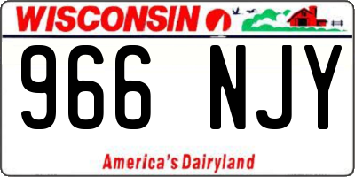 WI license plate 966NJY
