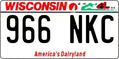 WI license plate 966NKC