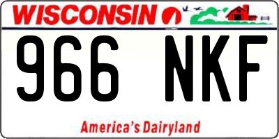 WI license plate 966NKF