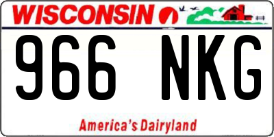 WI license plate 966NKG