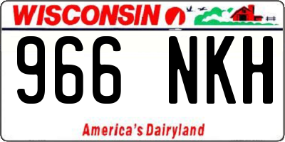 WI license plate 966NKH
