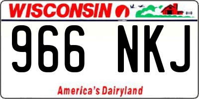WI license plate 966NKJ