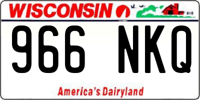 WI license plate 966NKQ