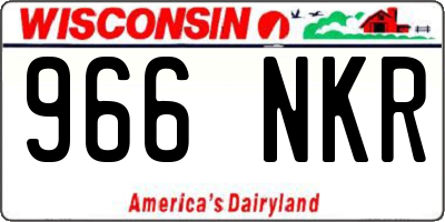 WI license plate 966NKR