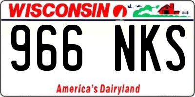 WI license plate 966NKS