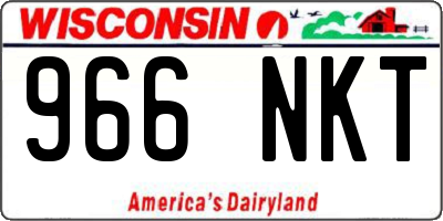 WI license plate 966NKT