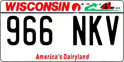 WI license plate 966NKV