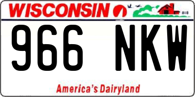 WI license plate 966NKW
