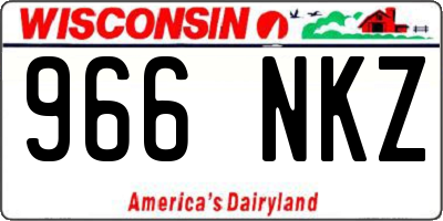 WI license plate 966NKZ