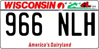 WI license plate 966NLH