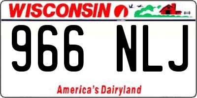 WI license plate 966NLJ