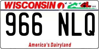 WI license plate 966NLQ