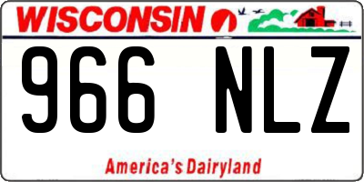 WI license plate 966NLZ