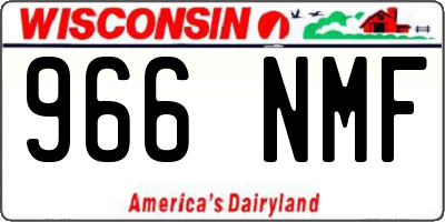 WI license plate 966NMF
