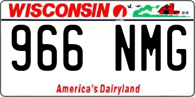 WI license plate 966NMG