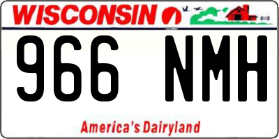 WI license plate 966NMH