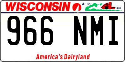 WI license plate 966NMI