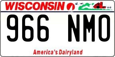 WI license plate 966NMO