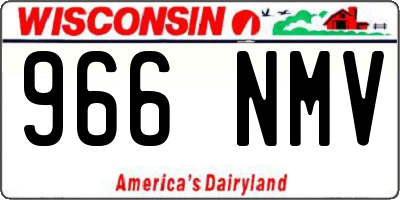 WI license plate 966NMV