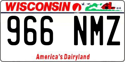 WI license plate 966NMZ