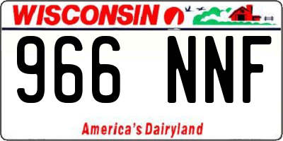WI license plate 966NNF