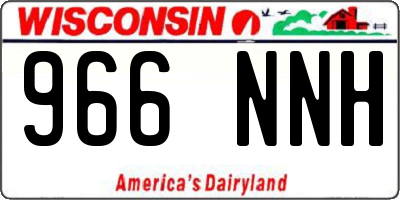 WI license plate 966NNH
