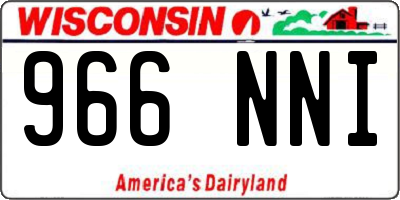 WI license plate 966NNI