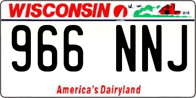 WI license plate 966NNJ