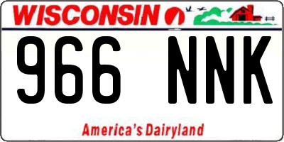 WI license plate 966NNK