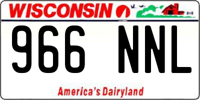 WI license plate 966NNL