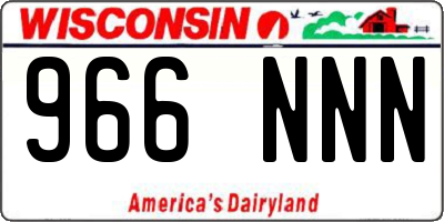 WI license plate 966NNN
