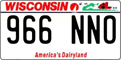WI license plate 966NNO