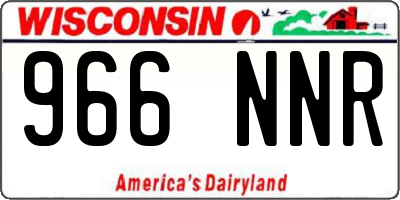 WI license plate 966NNR
