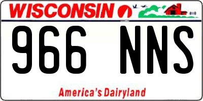 WI license plate 966NNS