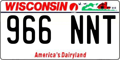 WI license plate 966NNT