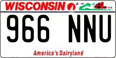 WI license plate 966NNU