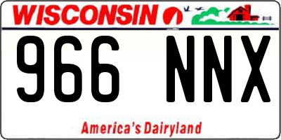 WI license plate 966NNX