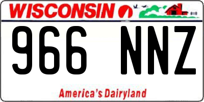 WI license plate 966NNZ