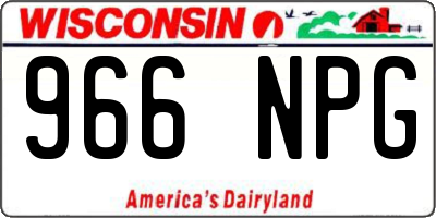 WI license plate 966NPG