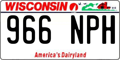WI license plate 966NPH