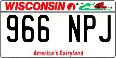 WI license plate 966NPJ