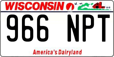 WI license plate 966NPT