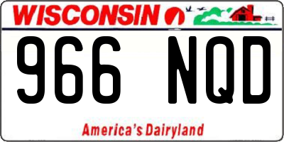 WI license plate 966NQD