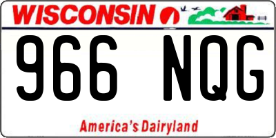 WI license plate 966NQG
