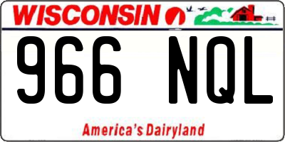 WI license plate 966NQL