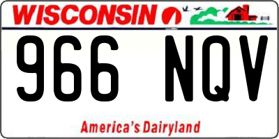 WI license plate 966NQV