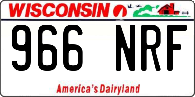 WI license plate 966NRF