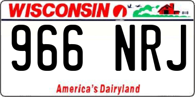 WI license plate 966NRJ