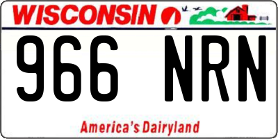 WI license plate 966NRN