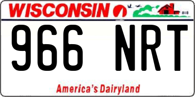 WI license plate 966NRT